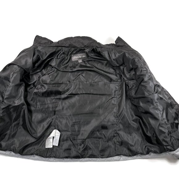 Eddie Bauer Jacket Womens XXL Two Tone Colorblock Down Puffer Coat Black Gray - Picture 5 of 10